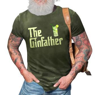 The Gin Father Funny Gin And Tonic Gifts Classic 3D Print Casual Tshirt | Mazezy