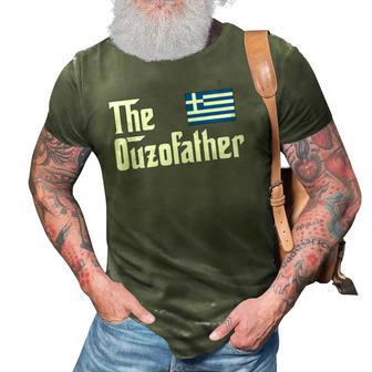 The Ouzo Father Funny Greek Flag Gift 3D Print Casual Tshirt | Mazezy