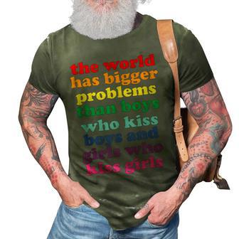The World Has Bigger Problems Lgbt Community Gay Pride 3D Print Casual Tshirt | Mazezy