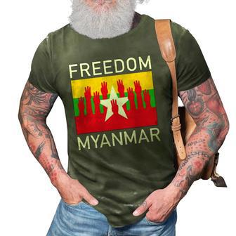 Three Finger Salute Myanmar Freedom 3D Print Casual Tshirt | Mazezy AU