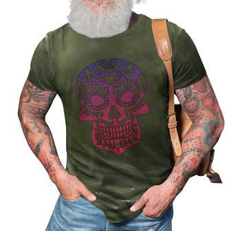 Traditional Day Of The Dead Mexico Calavera Sugar Skull 3D Print Casual Tshirt | Mazezy