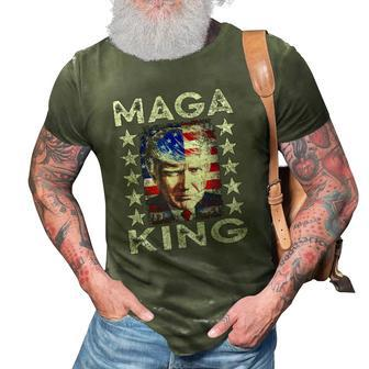 Ultra Maga King Trump Vintage American Us Flag Anti Biden 3D Print Casual Tshirt | Mazezy
