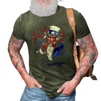 Uncle Sam I Want You 4Th Of July 3D Print Casual Tshirt | Mazezy