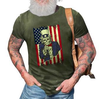 Uncle Sam Skeleton 4Th Of July For Boys And Girls 3D Print Casual Tshirt | Mazezy