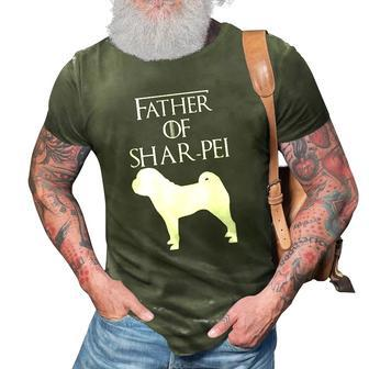 Unique White Father Of Chinese Shar Pei Dog Lover E010613 Ver2 3D Print Casual Tshirt | Mazezy