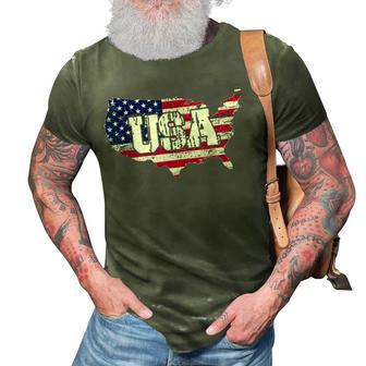 Usa American Flag United States Of America 4Th Of July 3D Print Casual Tshirt | Mazezy