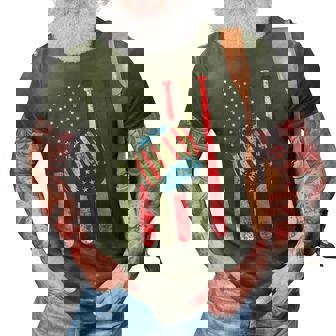Usa Flag American Flag Baseball Patriotic 4Th Of July 3D Print Casual Tshirt - Seseable