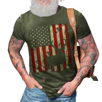 Usa Flag Day Deer Hunting 4Th July Patriotic Gift 3D Print Casual Tshirt - Seseable