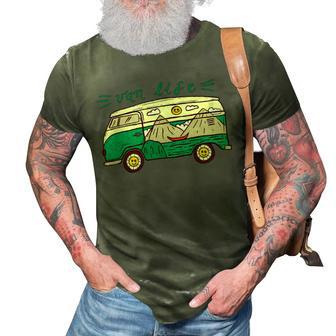 Van Life Adventure Await Camp Lover Rv Road Trip Camping Bus T Shirt 3D Print Casual Tshirt - Monsterry UK