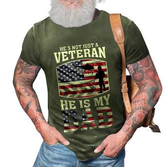 Veteran Dad 4Th Of July Or Labor Day 3D Print Casual Tshirt - Seseable