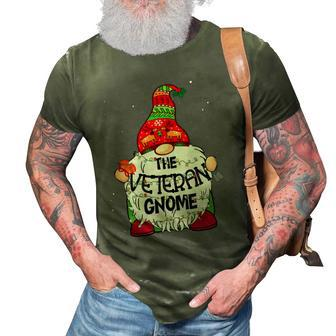 Veteran Gnome Christmas Tree Light T-Shirt 3D Print Casual Tshirt - Monsterry UK