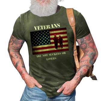 Veteran Veterans Are Not Suckers Or Losers 212 Navy Soldier Army Military 3D Print Casual Tshirt - Monsterry AU