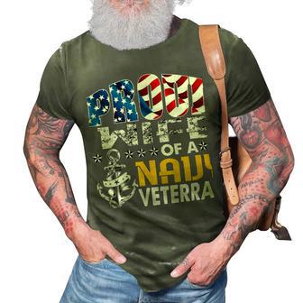 Veteran Veterans Day Proud Wife Of A Navy Veteran Vintage Veterans Day 105 Navy Soldier Army Military 3D Print Casual Tshirt - Monsterry DE