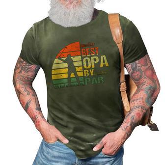 Vintage Best Opa By Par Golf Gift Men Fathers Day 3D Print Casual Tshirt | Mazezy
