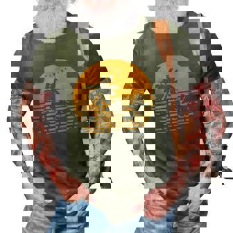 Vintage Birds Sunset Beach Palm Trees 3D Print Casual Tshirt | Mazezy