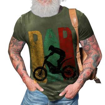 Vintage Motocross Dad Dirt Bike Fathers Day 4Th Of July 3D Print Casual Tshirt - Seseable