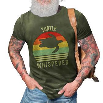 Vintage Retro Turtle Whisperer Ocean Animal 3D Print Casual Tshirt | Mazezy