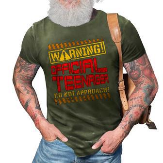 Warning Official Teenager Do Not Approach 13Th Birthday 3D Print Casual Tshirt | Mazezy