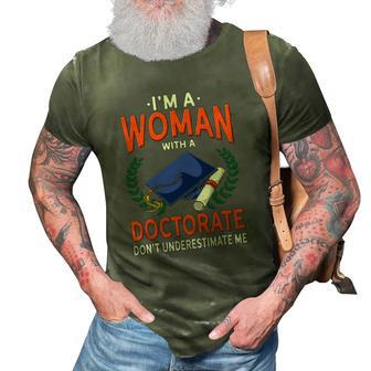 Women Doctoral Degree Gift - Funny Phd Graduation Gift 3D Print Casual Tshirt | Mazezy