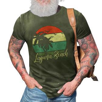 Womens Laguna Beach California Palm Tree 3D Print Casual Tshirt | Mazezy