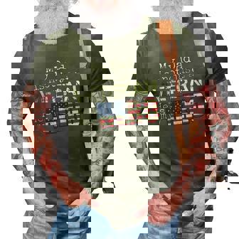 Womens Military Family Veteran Support My Dad Us Veteran My Hero V-Neck 3D Print Casual Tshirt | Mazezy