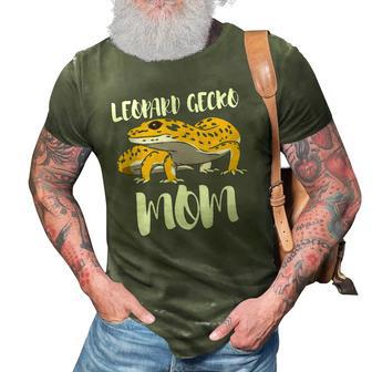 Womens Mom Of A Leopard Gecko Cute Lizard Reptile 3D Print Casual Tshirt | Mazezy