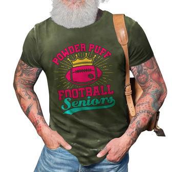 Womens Powder Puff Football Seniors 3D Print Casual Tshirt | Mazezy UK