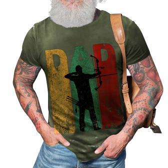 Womens Vintage Archery Dad Fathers Day Archer Daddy 4Th Of July 3D Print Casual Tshirt - Seseable