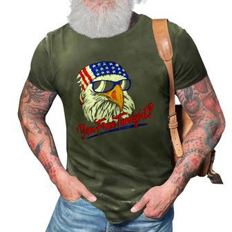 You Free Tonight Bald Eagle American Flag Happy 4Th Of July 3D Print Casual Tshirt | Mazezy