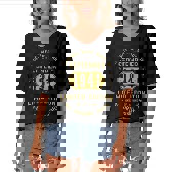 1941 September Birthday Gift 1941 September Limited Edition Women's Bat Sleeves V-Neck Blouse | Seseable CA