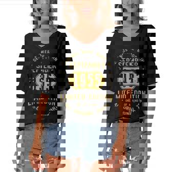 1955 September Birthday Gift 1955 September Limited Edition Women's Bat Sleeves V-Neck Blouse | Seseable CA