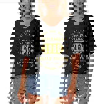 1960 September Birthday Gift 1960 September Limited Edition Women's Bat Sleeves V-Neck Blouse | Seseable CA