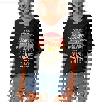 Awesome Since June 2010 Vintage 12Th Birthday V2 Women's Bat Sleeves V-Neck Blouse | Mazezy