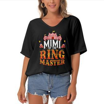Circus Mimi Of The Ringmaster Family Matching Party Women's Bat Sleeves V-Neck Blouse | Mazezy