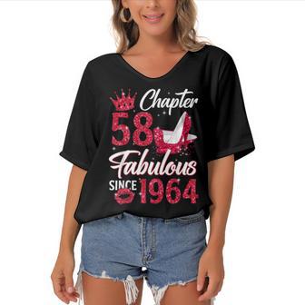 Fabulous Since V2 Women's Bat Sleeves V-Neck Blouse | Favorety AU