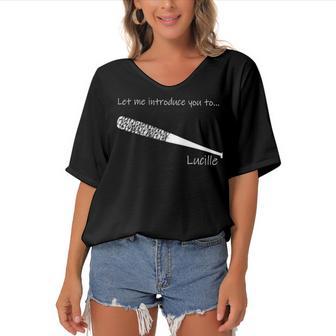 Films Cult Movie Tv Funny Man Lol Unique News Trend Trendy Happy Cute Sarcasm Women's Bat Sleeves V-Neck Blouse | Favorety UK