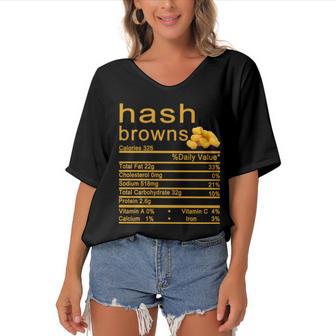 Hash Browns Women's Bat Sleeves V-Neck Blouse - Monsterry AU