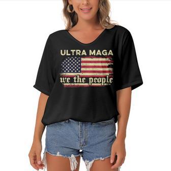 Proud Ultra Maga V2 Women's Bat Sleeves V-Neck Blouse | Favorety CA