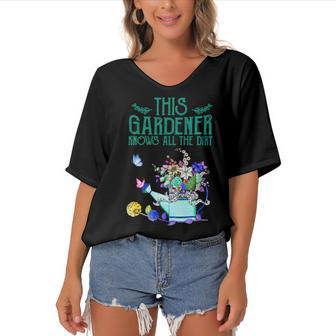 This Gardener Knows All The Dirt 555 Shirt Women's Bat Sleeves V-Neck Blouse | Favorety DE