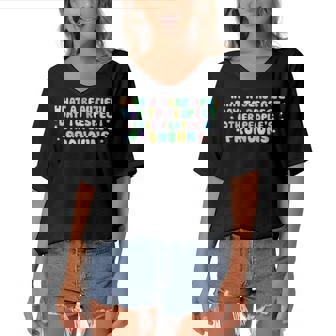 What Beautiful Day To Respect Other Peoples Pronouns Lgbt Women's Bat Sleeves V-Neck Blouse | Mazezy