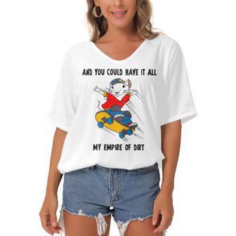 And You Could Have It All My Empire Of Dirt Women's Bat Sleeves V-Neck Blouse | Favorety CA