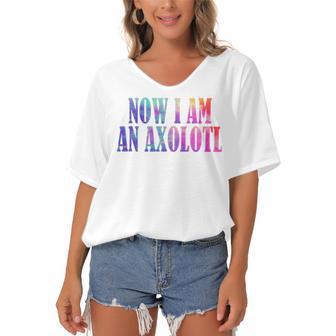 Axolotl Squishmallow Women's Bat Sleeves V-Neck Blouse | Favorety AU