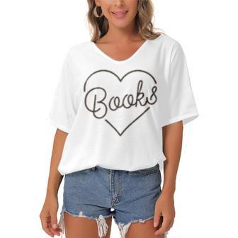 Book Lover Women's Bat Sleeves V-Neck Blouse | Favorety DE