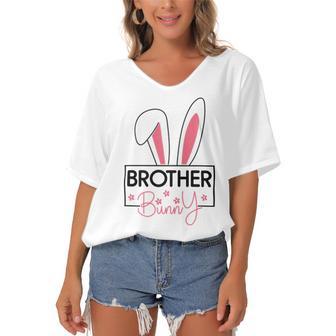 Brother Easter Bunny Women's Bat Sleeves V-Neck Blouse | Favorety DE