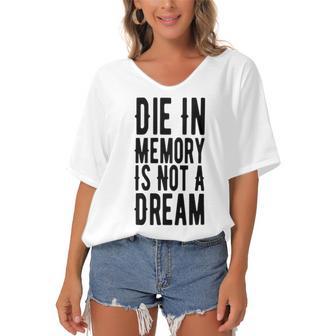 Die With Memories Not Dreams Women's Bat Sleeves V-Neck Blouse | Favorety UK