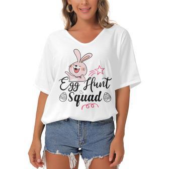 Egg Hunt Squad Women's Bat Sleeves V-Neck Blouse | Favorety CA