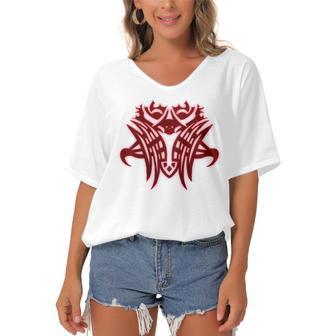 Emet Selch Glyph Women's Bat Sleeves V-Neck Blouse | Favorety UK