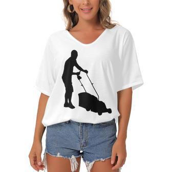 Evolution Lawn Mower 135 Shirt Women's Bat Sleeves V-Neck Blouse | Favorety AU