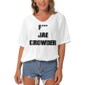 F Jae Crowder V2 Women's Bat Sleeves V-Neck Blouse | Favorety UK