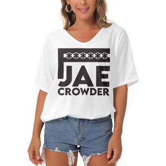 F Jae Crowder Women's Bat Sleeves V-Neck Blouse | Favorety CA